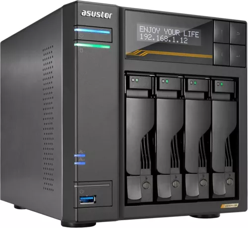 Asustor Lockerstor 4 Gen3 4 Bay NAS Quad-Core 2.3GHz 2x 10GbE Ports AS6804T