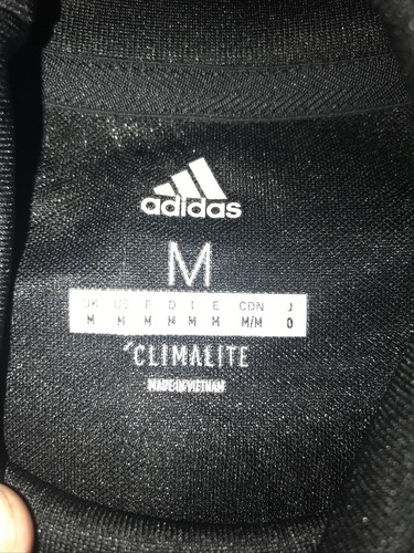 Camiseta deportiva de fútbol ADIDAS LIGA TANGO para hombre con estampado completo negra nueva con etiquetas cuello simulado - Imagen 7 de 7