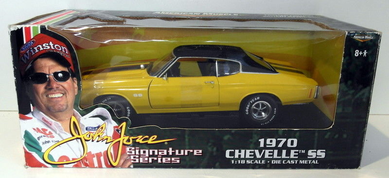 Ertl 1/18 Scale Diecast - 32844 1970 Chevelle SS Yellow John Force