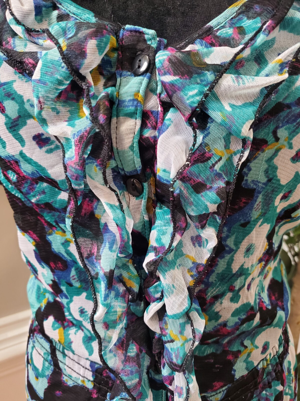 Notations Womens Multicolor 100% Polyester Scoop … - image 6