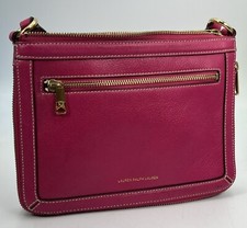 Lauren Ralph Lauren Small Crossbody Bag Women Pink Leather Zip All Around