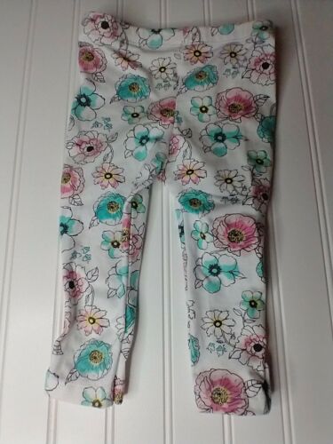 Calvin Klein Jeans - Girl's Bottoms/Pants - White Floral Print - 18 Months - Picture 1 of 7