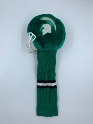 Michigan State Football Helmet Golf Club Driver Cover Green - Picture 1 of 9
