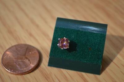 EINZELOHRRING ~ 0,67ct Ecstasy Mystic Topas Solitär Sterlingsilber 5x5mm 