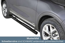 Schwellerrohre mit Tritt SCHWARZ für Kia Sorento UM Bj. 2015-2020 V2A Ø76mm TÜV