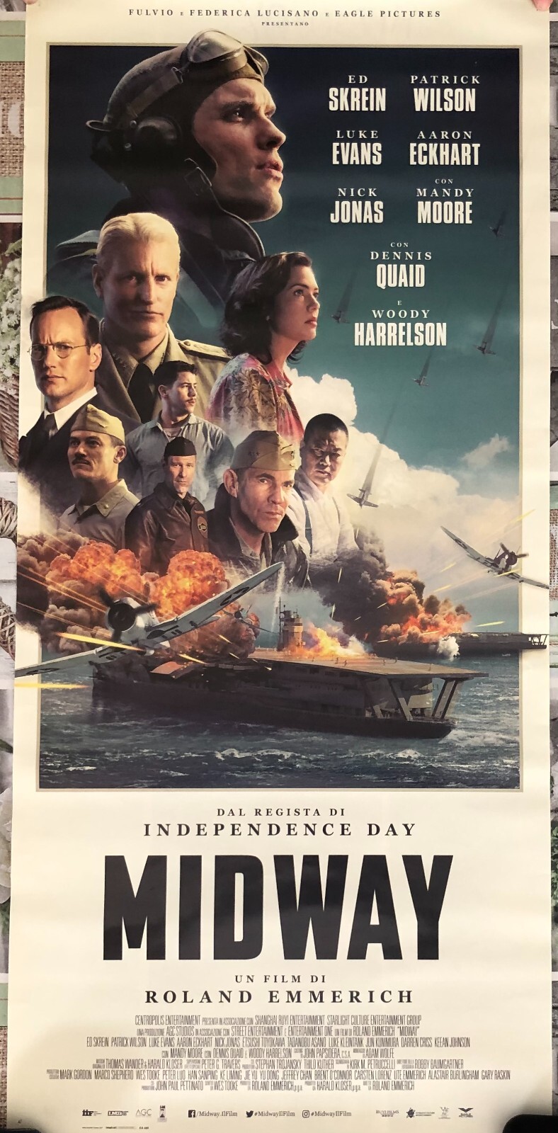 Locandina originale film Midway (2019) - Regia di Roland Emmerich