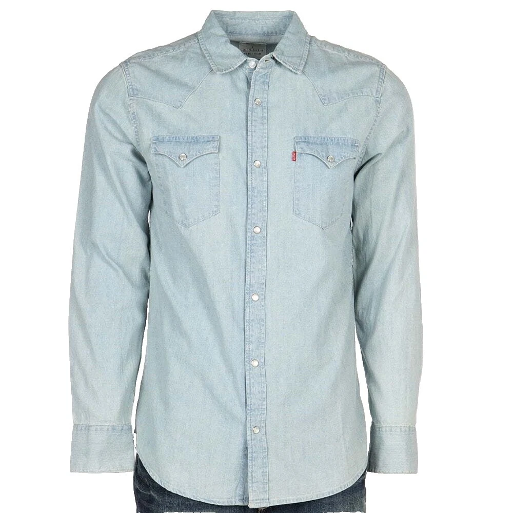 Levi's Solid Regular Size XL Casual Button-Down Shirts for Men