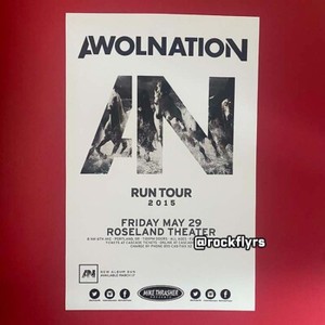 AWOLNation 2015 Concert Promo 11x17 Street Poster. 
