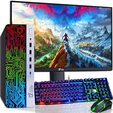 HP RGB G3 Gaming Desktop PC i5-6th 16GB 1TB SSD 2TB HDD 22" LED NVIDIA GTX Win11