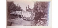 1888 Maine Photograph: Cold Stream Gulf Dam Chas. Dodge with Smith & Wesson Pipe