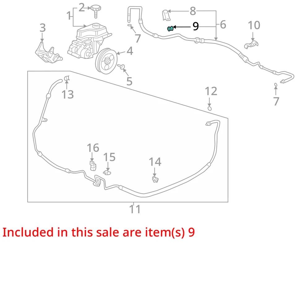 Cadillac Deville Sevilla 2002-2004 aislador p/s gr inl manguera 26054693 - nuevo fabricante de equipos originales Foto 2 de 3