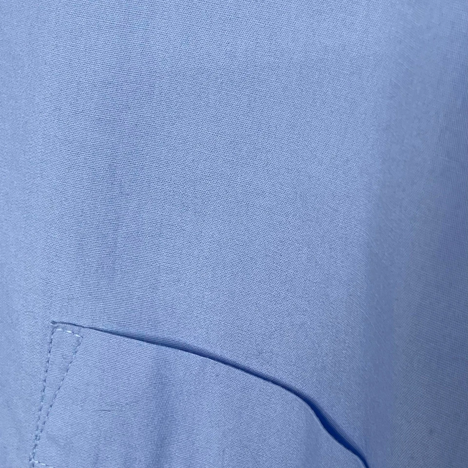 Saddlebred мужской размер XL платье рубашка на пуговицах средний синий твердый легкий уход - Изображение 2 из 4