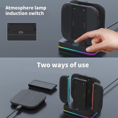 Gaming Accessory Charging Stand for NS2 Game Handle with Light