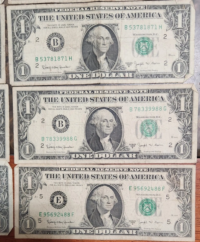 Лот из 12 банкнот 1963 J. Barr - Изображение 4 из 4