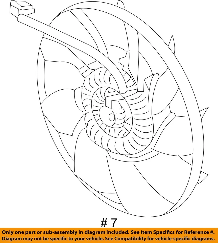 Ventilador Blade Estilo Clásico VIN G 4º Dígito Se Adapta a 10-22 Range Rover 2028760 Foto 3 de 3