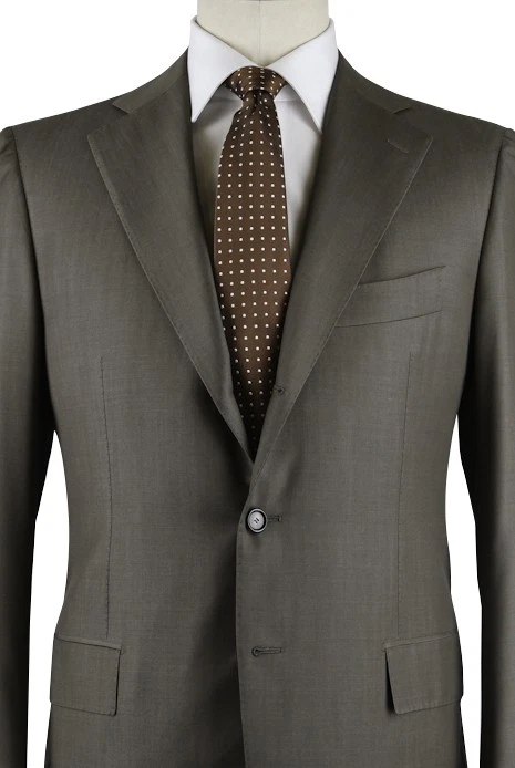 Cesare Attolini Olive Green Suit 40/50 - Image 2 of 4
