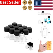 Borosilicate Glass Vials 2ml - 12PCS Leak-Proof with Screw Caps  Stoppers