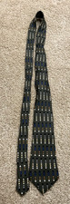 VTG Christian Dior Collection Silk Tie Triangle Print Imported Silk Made in USA