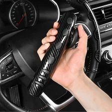 2× Black Carbon Fiber Car Steering Wheel Booster Cover Non Slip Trim Accessories