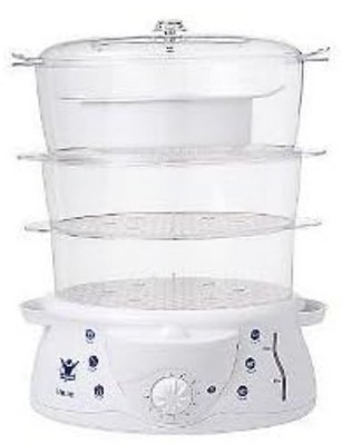 TAYLOR BIGGEST LOSER 2 IN 1 3 TIER FOOD STEAMER RICE COOKER White 12.4 Quarts 