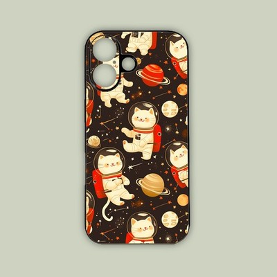 Space Cats Astronaut Galaxy Planeten Handyhülle MagSafe iPhone Samsung Motorola