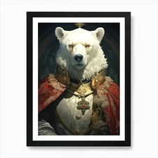 Polar Bear Art Print Framed Wall Art Poster Canvas Print Picture