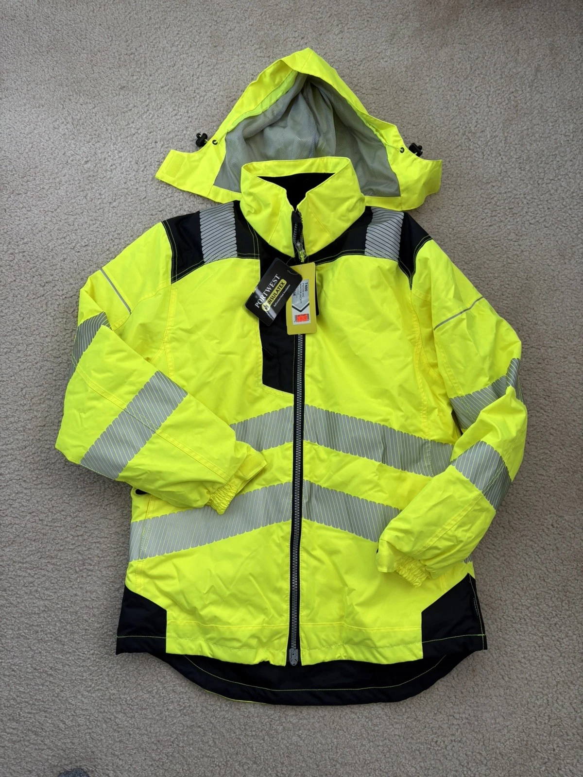 PORTWEST PW3 HI-VIS WINTER JACKET – T400 Safety Rain Reflective image 6