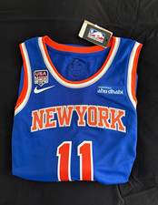 Nike New York Knicks #11 Swingman Jersey Men's XL Blue NBA Finals Patch