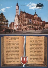 Germany Rothenburg ob der Tauber Rathaus & Main Attractions Vintage Postcard PC