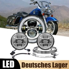 7" 4,5" LED Scheinwerfer Nebelscheinwerfer Für Harley Davidson Road King Softail