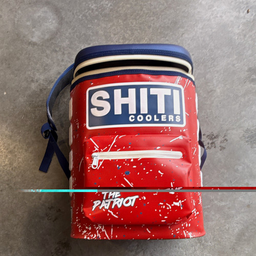 SHITI Coolers The Patriot 10 qt Cooler Bag 12-Can Red/White/Blue Strap