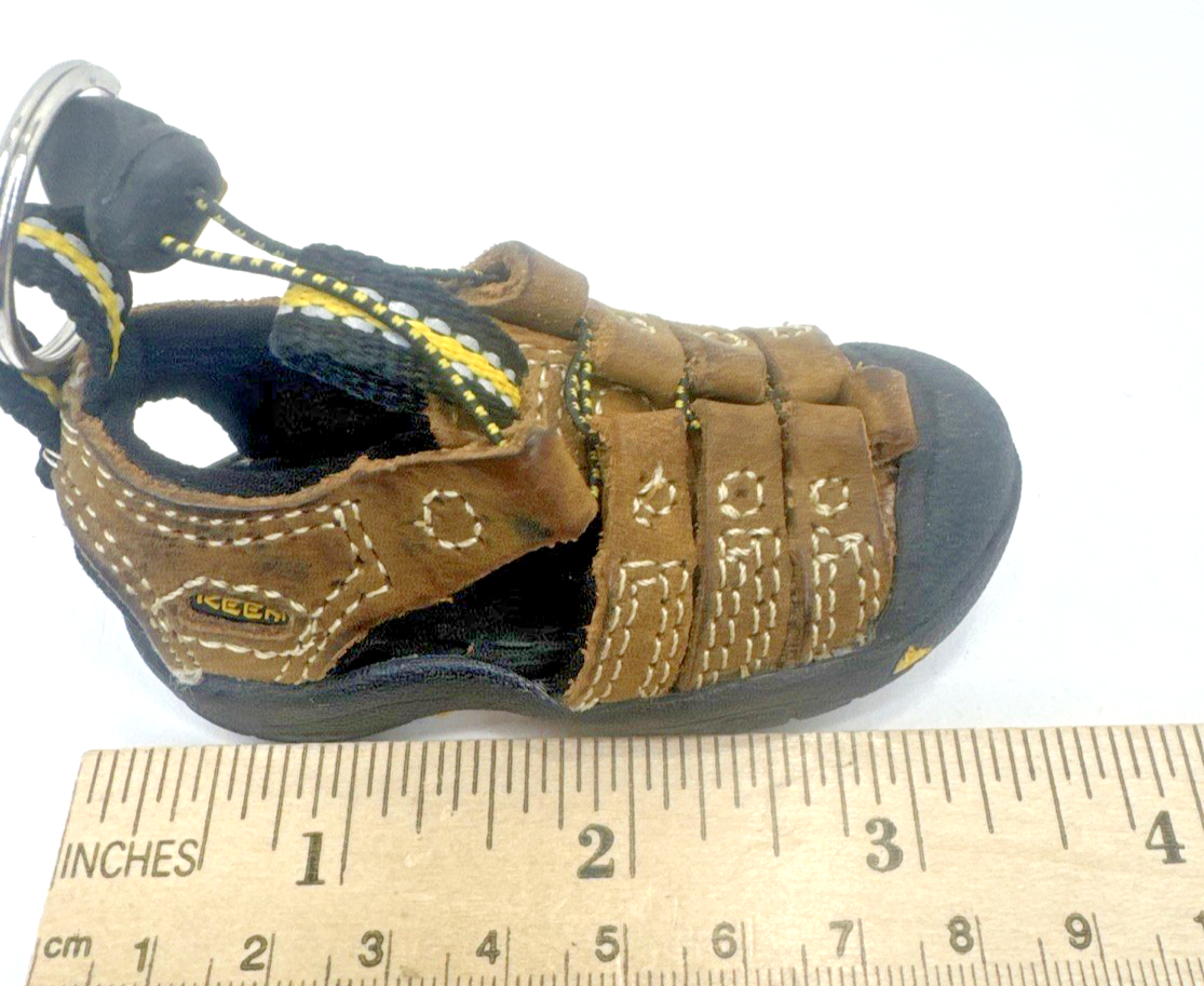 Keen Mini Newport Portachiavi Sandalo Scarpa 3 3 4" Miniatura Marrone Giallo