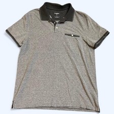 Goodfellow  Co Men's Short Sleeve Polo Shirt Size L Grey Casual