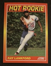 1991 Score Hot Rookies Ray Lankford Baseball Rookie Card (RC) #7 Cardinals OF VG