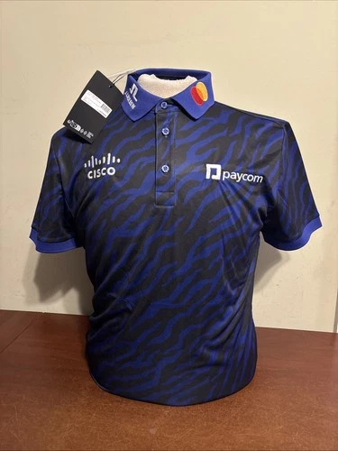 J. Lindeberg Tour Issue Clematis Tiger Stripe Golf Polo Shirt New Victor Hovland