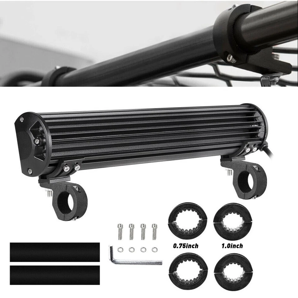 Soporte de montaje de abrazaderas de 1,25" antiniebla fuera de tubo carretera BullBar barra LED camioneta SUV Foto 3 de 4