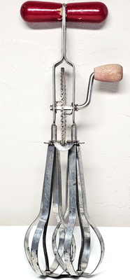 #ad #ad Hi Speed Aamp;J Egg Beater by Ekco Products Co Manual Red Hand Mixer Vintage 1940s $13.97