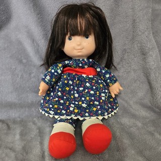 Vintage Fisher Price toys Lap Sitter Doll Jenny #201 Blue Floral