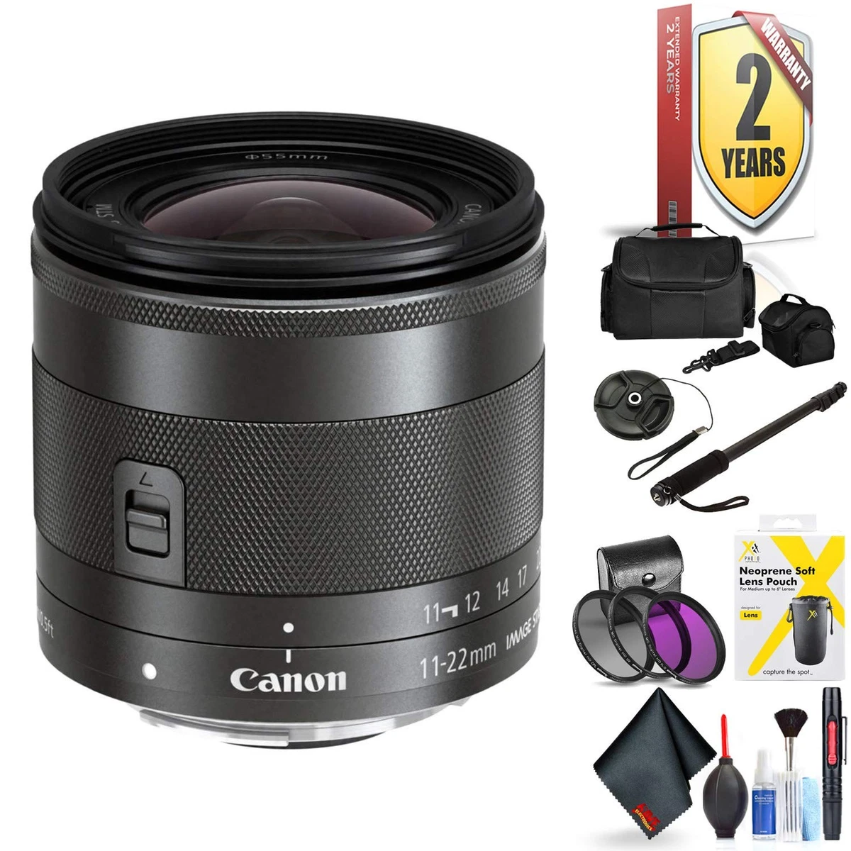 【中古品】Canon EF-M18-55mm／11-22mm f4-5.6セット Amazon.com : Canon EF-M 11-22mm f/4-5.6 is STM Lens : Electronics