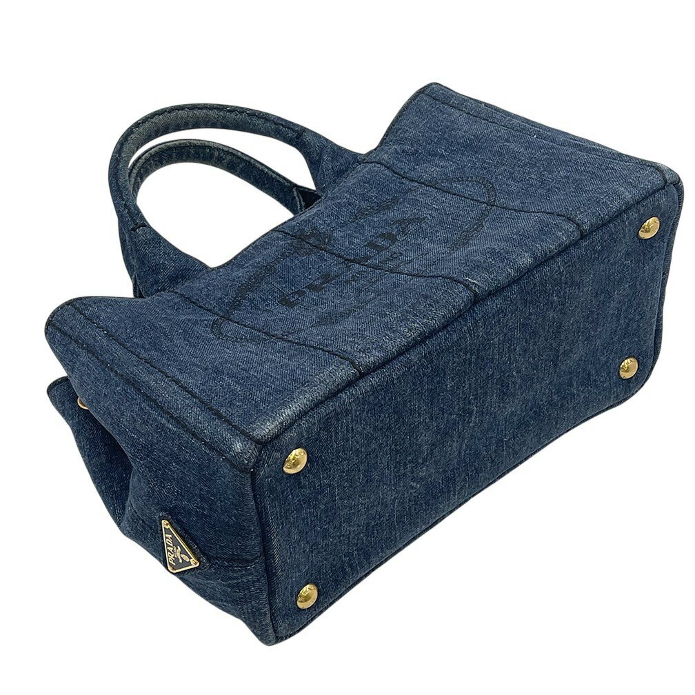 Prada Handbag PRADA Bag BN2439 Canapa Tote Mini CANAPA Canvas Denim Mini Size Lo thumbnail 4