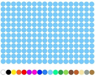 1300 Klebepunkte 15mm Lichtblau Kreise Punkt selbstklebend Aufkleber Inventur