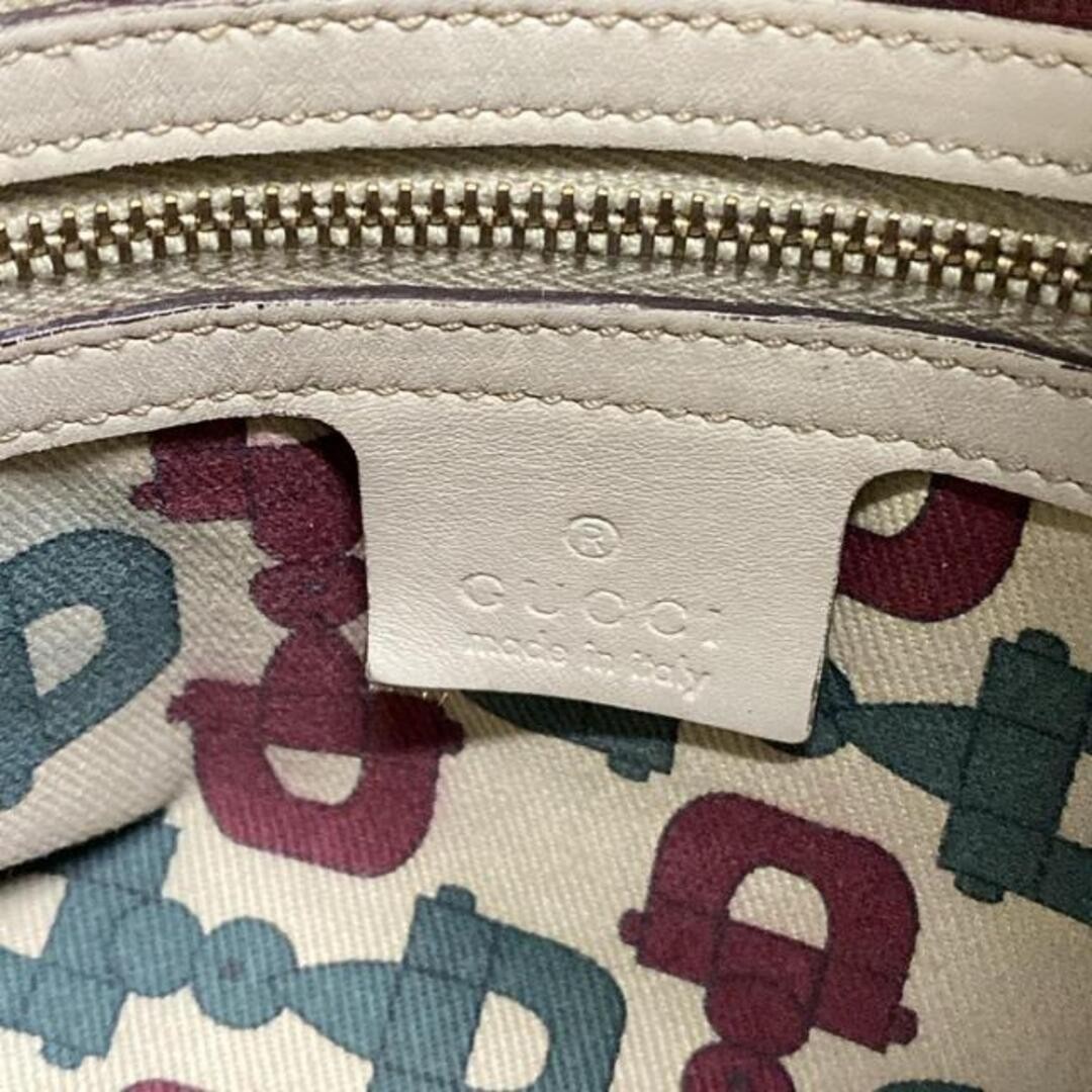 GUCCI Bamboo Shima Line Ivory Leather Handbag Used, Elegant, 33x29-39cm thumbnail 9