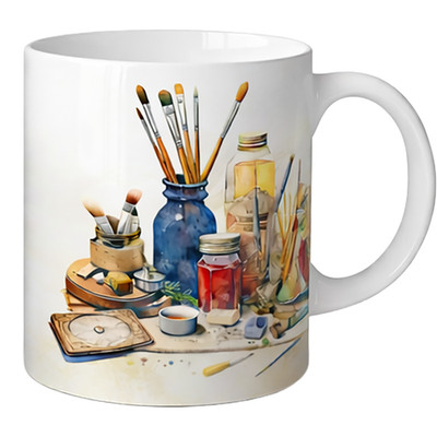 Künstler Pinsel Becher 11 Unzen Maler Kunst Kaffeetasse kreatives Geschenk nur Handwäsche