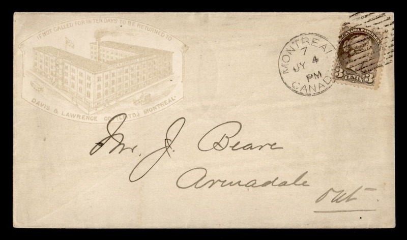 DR WHO 1885 CANADA MEDICINE DRUG ADVERTISING MONTREAL PQ TO ONT R82094