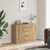 Schmales Sideboard Artisan-Eiche 90X29,5X65 Cm Holzwerkstoff