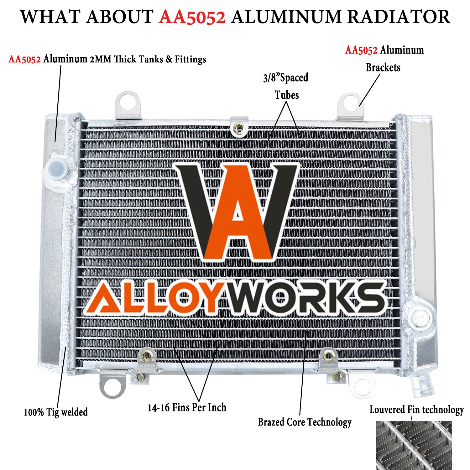 3-ROW ALUMINUM RADIATOR FITS 2002 2003 KAWASAKI ATV PRAIRIE 650 4X4 #39060-1177