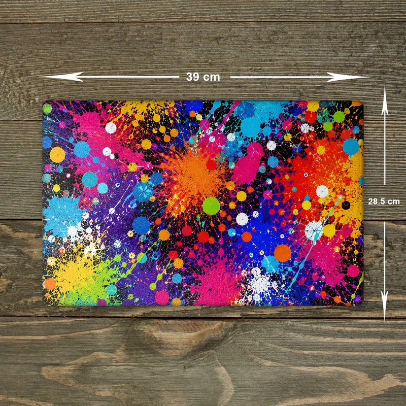 Paint Splatter Glass Cutting Board A3 Size