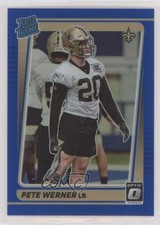 2021 Panini Donruss Optic Rated Rookie Blue Prizm 161/179 Pete Werner #276 pe8