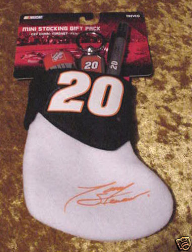 TONY STEWART #20 NASCAR Mini Stocking with Pen~Car~Key Chain*Home Depot*Holiday - Picture 1 of 1