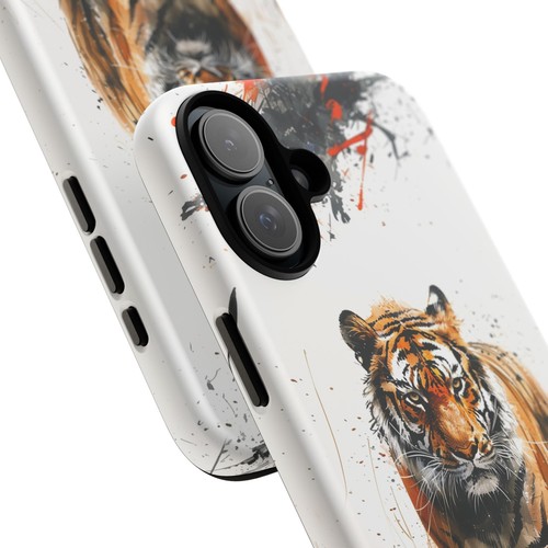 Bengal Tiger Cat on White Phone Case for iPhone, Samsung Galaxy, Pixel - 第 25/239 張圖片